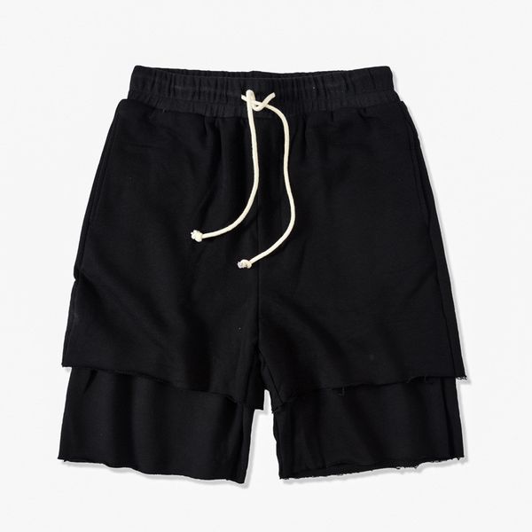 

Men Pure Color Panelled Shorts Sports Male Running Pants Summer Casual Drawstring Apparel Fashion Designer Loose Short Pants