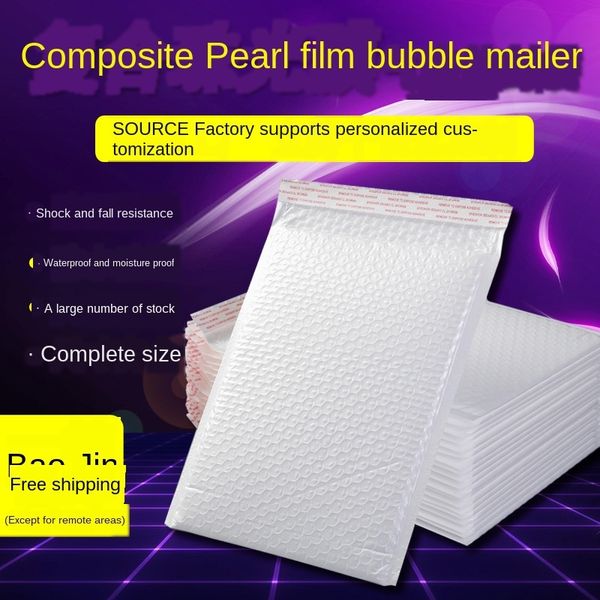 

pearl film bubble sealing white composite clothing express pearl plastic packaging packing bag waterproof thickened packaging foam bag