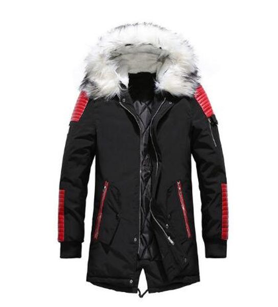 

brand new men winter parka jacket man thermal thick hoodie parkas male fashion brand parkas windproof coat, Black;brown
