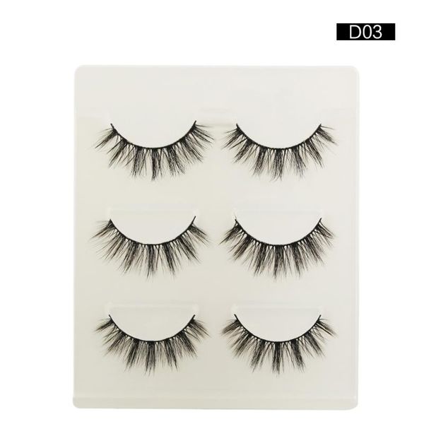 

false eyelashes magefy 3 pairs mink natural long 3d lashes makeup soft fake eyelash extension handmade eye