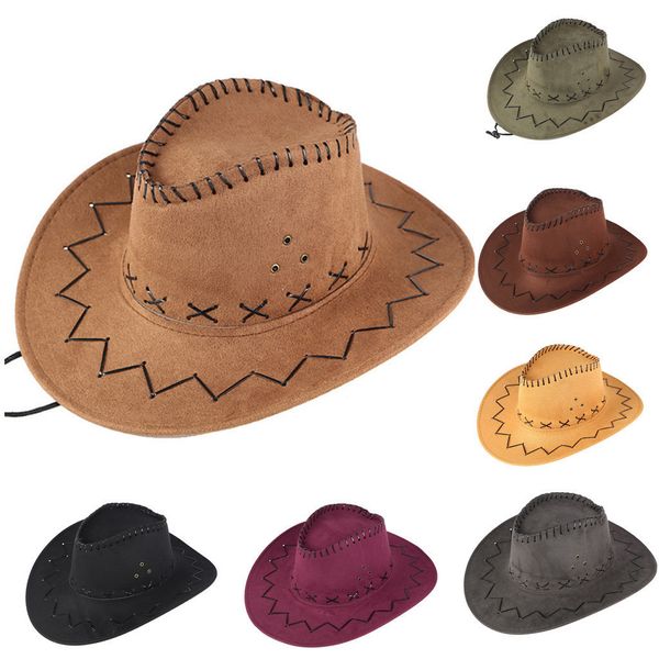 

20#west cowboy hat mongolian hat grassland sunshade cap outdoor apparel accessories 2019 femme, Blue;gray