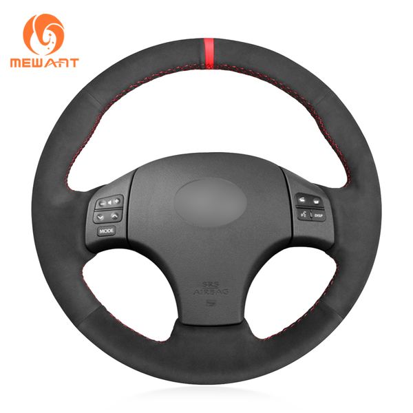 

mewant black suede hand sew car steering wheel cover for is is250 is250c is300 is300c is350 is350c f sport 2005