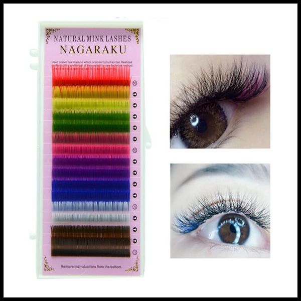 

epack rainball colors mink eyelash extension individual eyelashes natural eyelashes make up fake false eyelashes eyes makeup