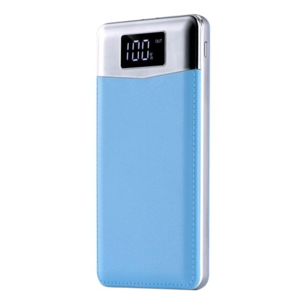

mini portable lcd digital display power bank mobile power with flashlight