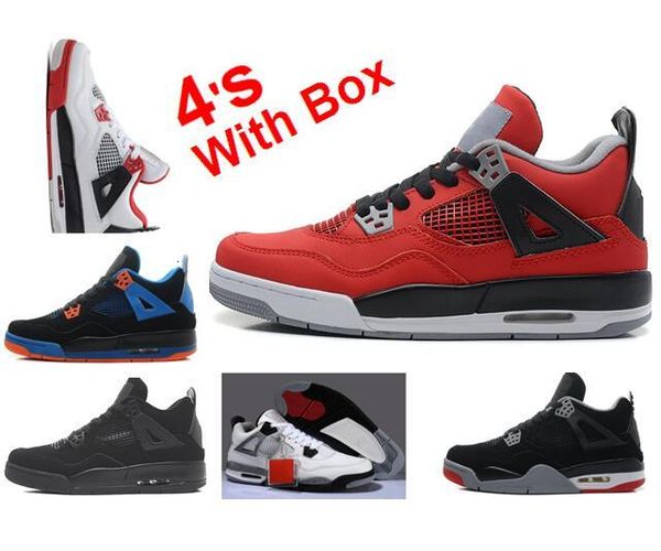

wholesale singles day 4s bred 4s toro 4 bravo black tech grey oreo men women basketball shoes with box sneakers ing