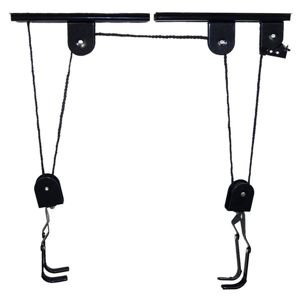 

45 lbs strong bike bicycle lift ceiling mounted hoist storage garage hanger pulley rack metal lift assemblies wall mounted