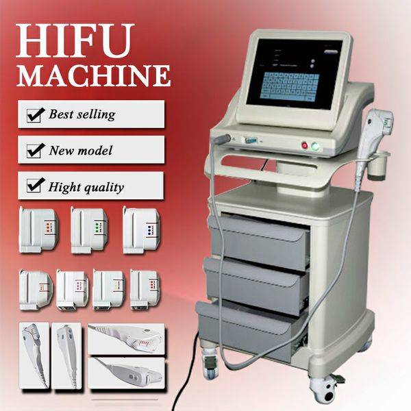 

2020 medical grade hifu high intensity focused ultrasound hifu face lift machine wrinkle removal with 5 heads for face and body