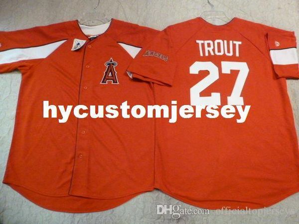 

custom 100% licensed majestic anaheim #27 mike trout sewn baseball jersey new red mens stitched jerseys big and tall size xs-6xl for, Black;blue