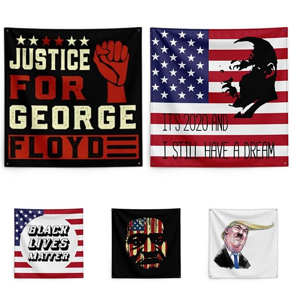 

george floyd printing tapestry black lives matter household wall banner 150*150cm #qa51430