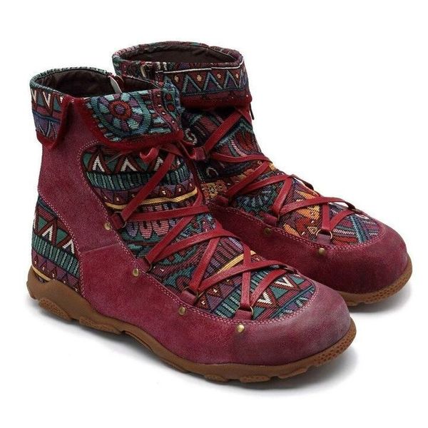 

customized new outdoor stitching ankle super comfortable flat bottom women's boots botas mujer invierno combat boots for women, Black