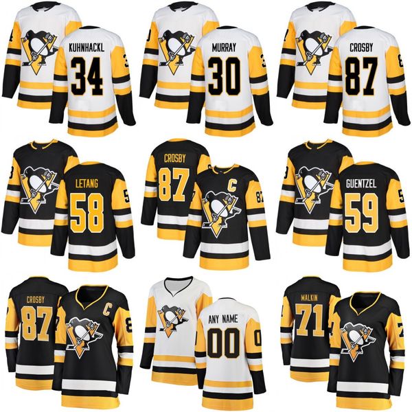 

Sidney Crosby Jerseys Pittsburgh Evgeni Malkin Matt Murray Jake Guentzel Mario Lemieux Kris Letang Ice Hockey Jerseys Custom Stitched