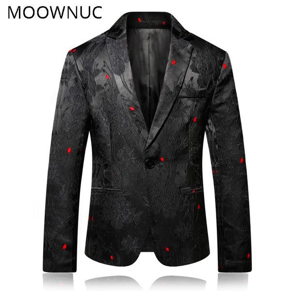 

blazers men business casual fashion coat blue blazers casual suit new stage costumes brand autumn winter male slim fit moownuc, White;black