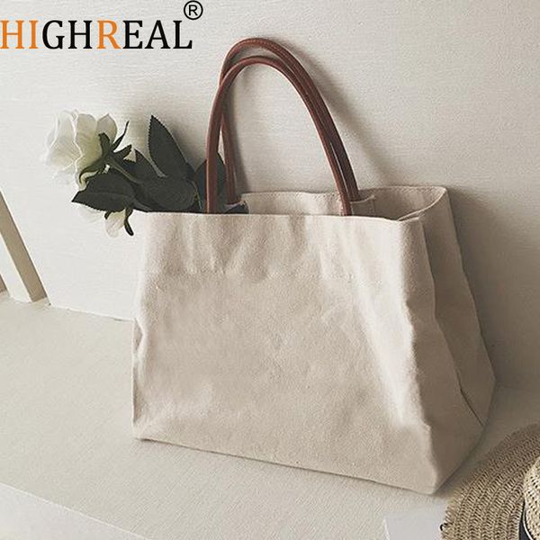 

large shopping bag jumbo canvas totes beach bag shoulder summer white casual totes 2018 fashion beige white color
