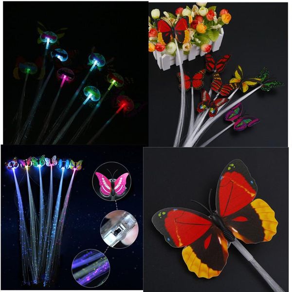 

1pc novelty led shining hair braids barrette flash led fiber hairpin clip light up headband party glow supplies fncir, Black;brown