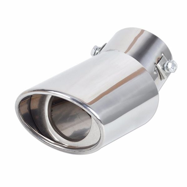 

universal car round stainless steel chrome exhaust tail muffler tip pipe accessories yan88