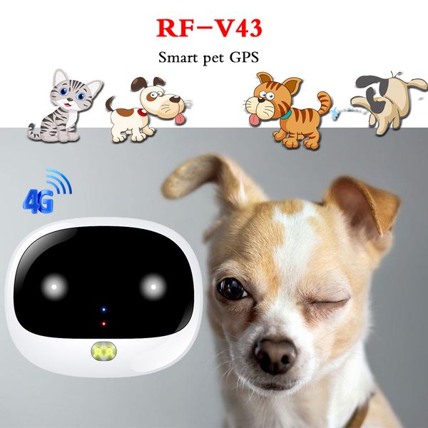

4g gps pet tracker rf-v43 wifi tracking locator waterproof real-time tracking exercise step counting historical route geo-fence