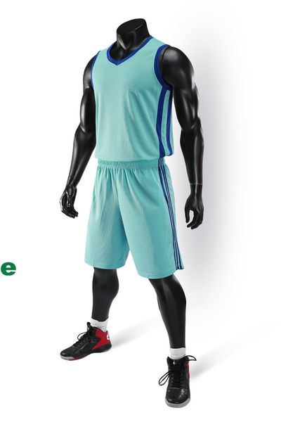 2019 Новых трикотажный Blank баскетбольных напечатан логотип размер Mens S-XXL дешевая цена быстро груз хорошего качество A006 Sky Blue SB0012r