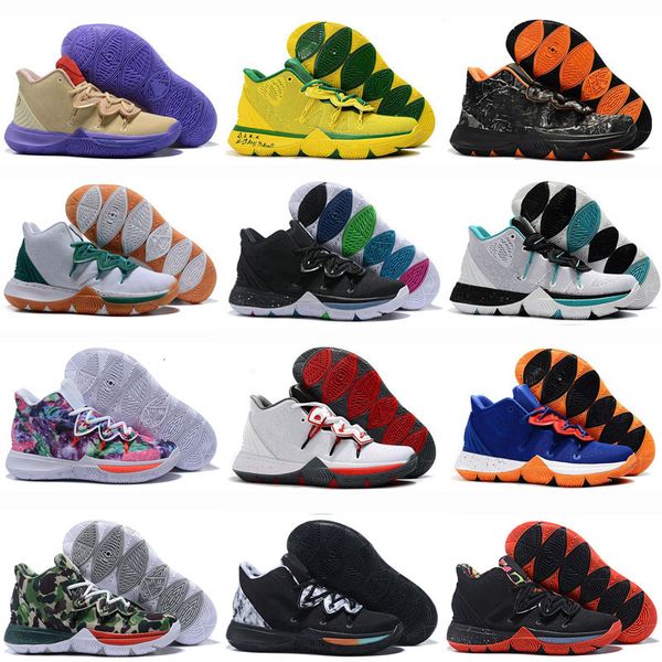 

2019 new 5 5s v basketball shoes for men black magic kyrie chaussures sports sneakers mens trainers high ankle basketball shoes size 40-46