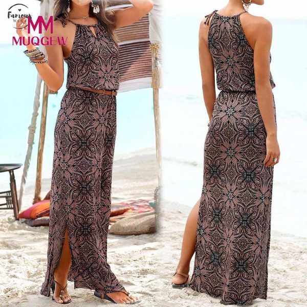 

bohemian sleeveless womens dresses printed ankle length dress party dress women summer dress vestidos sukienka plus size summer 2xl g7, Black;gray