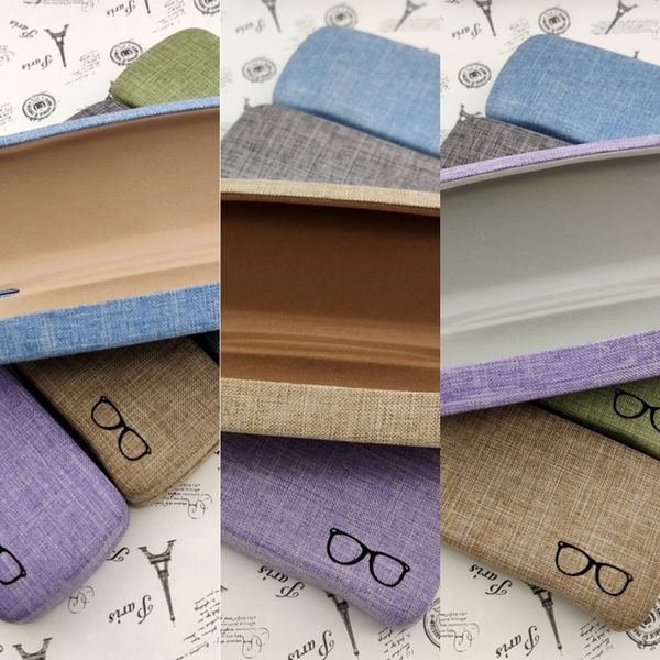 

linen case case myopia large frame glasses iron box square myopia glasses box