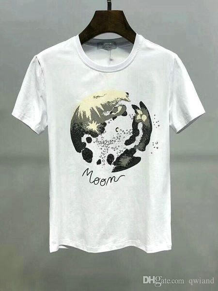 

2020 summer new g home european and american men and women's casual earth printed short sleeve t-shirt men designer clothes, White;black