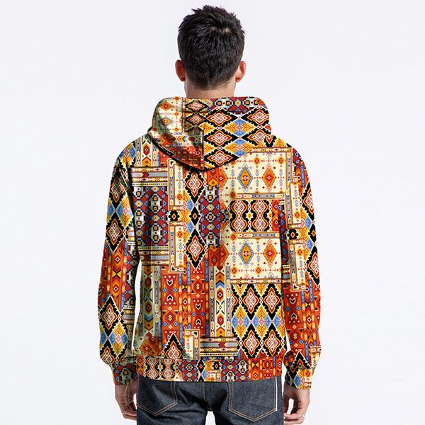 

дизайнер осень зима мужская толстовки мода негабаритных ретро печатных толстовка с капюшоном пуловер уличная женская топ eur размер m-2xl оп, Black