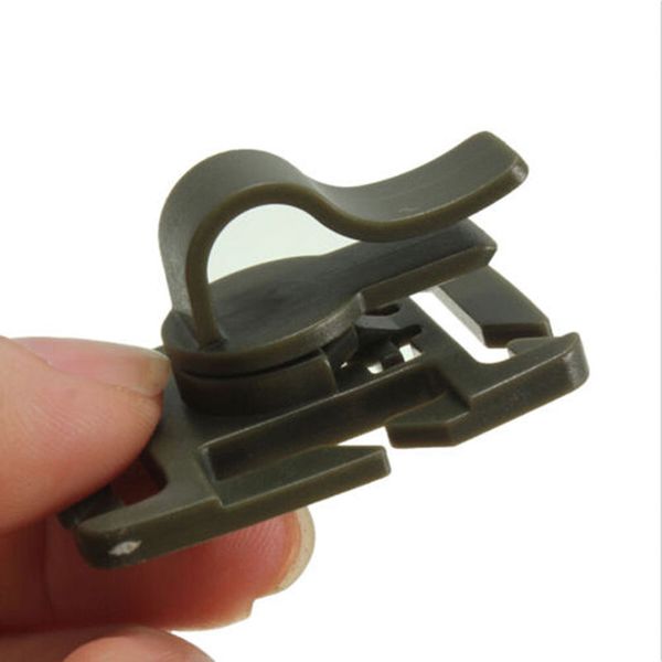 

2pcs/lot drinking tube clip rotatable molle hydration bladder drinking straw tube trap hose webbing clip for water pack bag