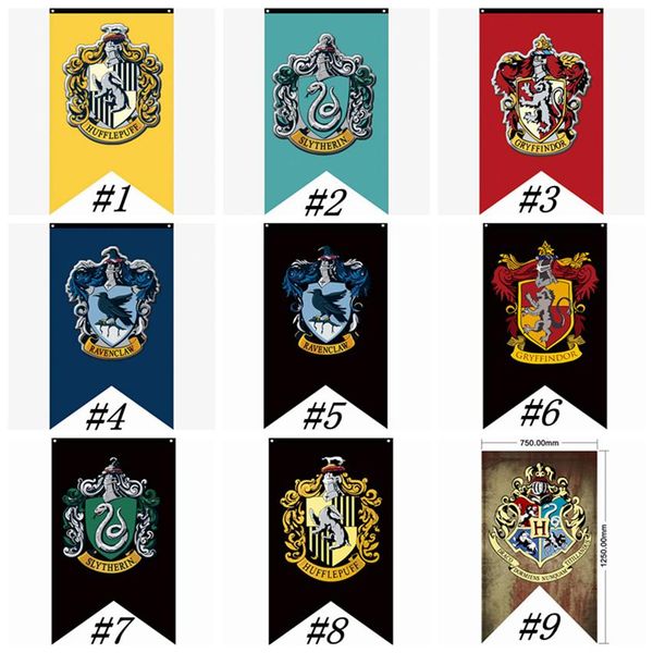 

hogwarts college party flags harry potter gryffindor banner sign flag 75*125cm house wall decoration banner polyester flags zza1347