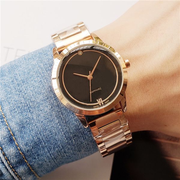 

luxury jewelry watches for women stainless steel strap quartz movement watch montre bijoux designer mademoiselle women clock, Slivery;brown