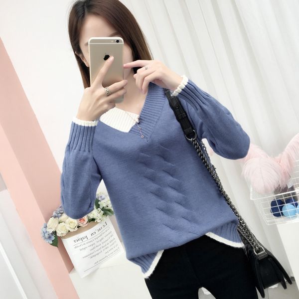

wholesale 2019 new autumn winter selling women's fashion casual warm nice sweater bp131, White;black