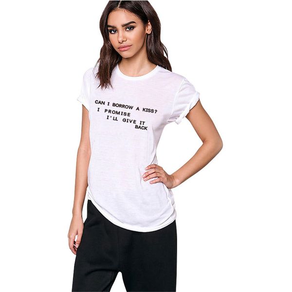 

letter t shirt women tshirt casual funny t shirt for lady girl tee hip hop clothing plus size 4xl, White