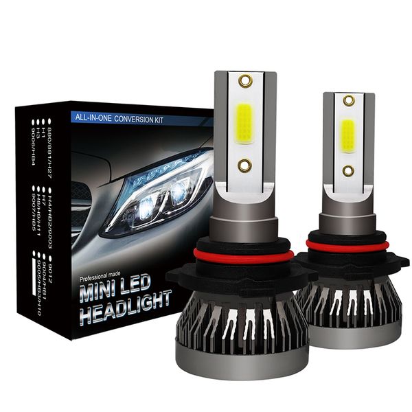 

2019 new 2pcs h7 led 12000lm/pair mini car headlight bulbs h1 led h7 h8 h9 h11 headlamps kit 9005 hb3 9006 hb4 auto lamps