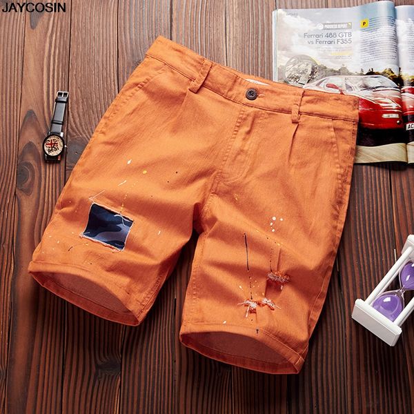 

jacosin 2019 new hot mens pant summer leisure camouflage patch splash paint point printing short loose pants beach fashion wear, White;black