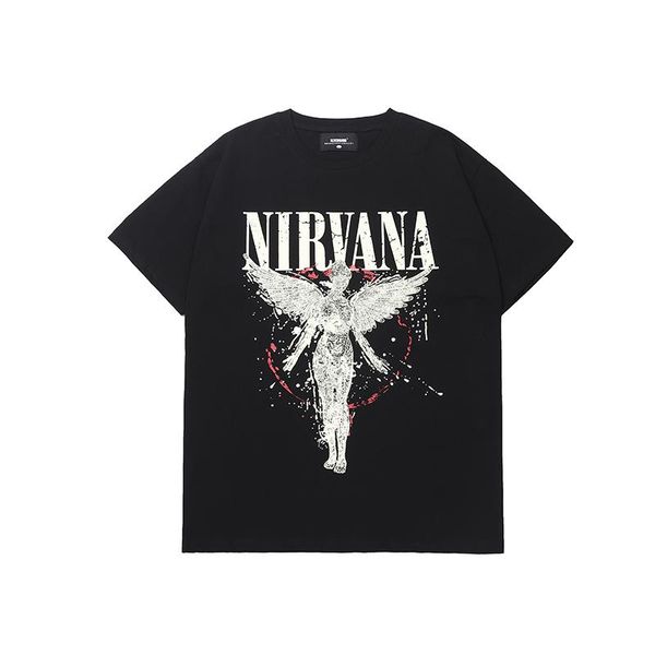 

ретро печать лето tshirt мужчины с коротким рукавом свободные повседневный hip hop t shirt crewneck streetwear негабаритных негабаритных тис, White;black