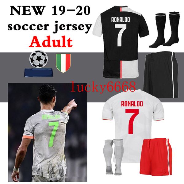 

2018 2019 2020 jer ey kit full et ock higuain dybala ronaldo 19 20 occer jer ey home football hirt hipping, Black;yellow