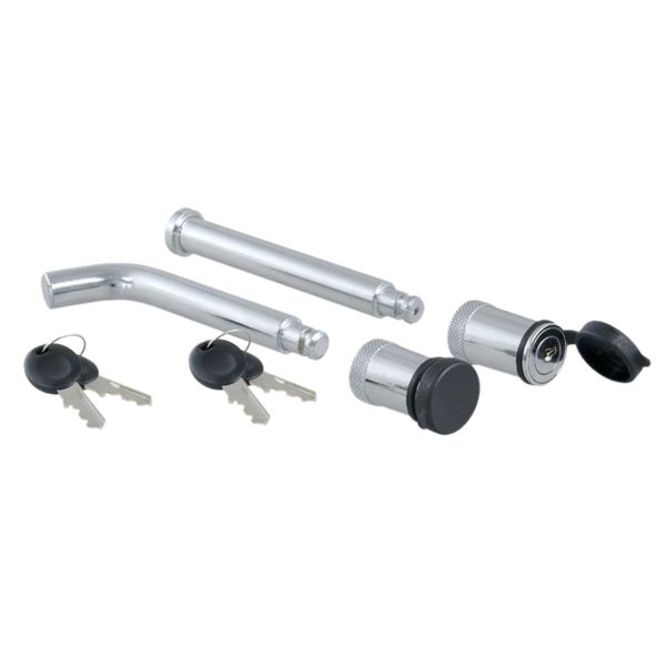 

23556 adjustable channel style coupler mount pin lock trailer hitch set