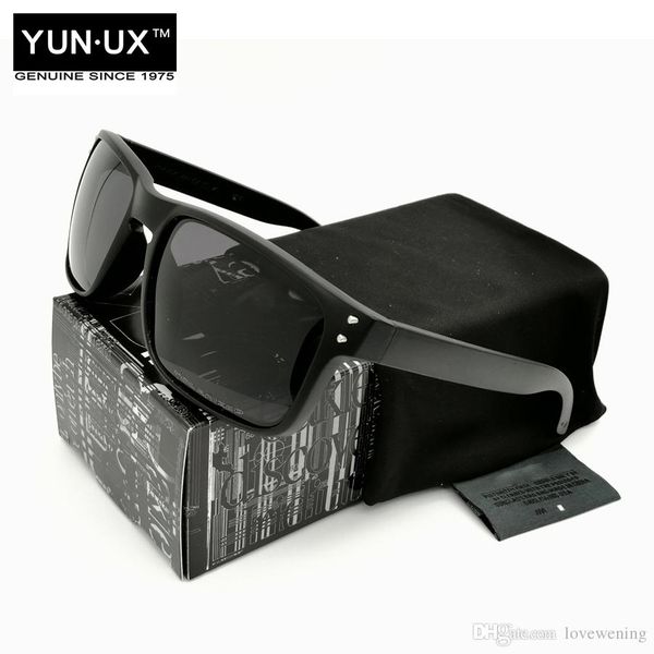 

high-quality fashion custom yo92-44 driving luxury polarized sunglasses for men smokeÂ black frame silver mark grey lens ing, White;black