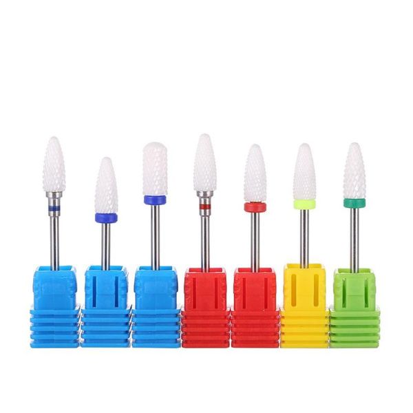 

nail cone tip ceramic drill bits electric manicure drills sander tools manicure pedicure grinding head sander tool, Silver