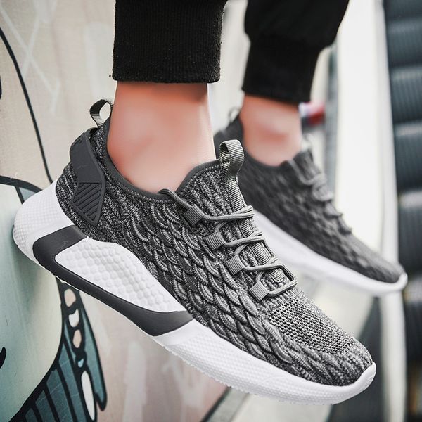 

sports shoes men in men's vulcanize shoes breathable board 2020 new hollow out running shoe jogging sneakers big size 46