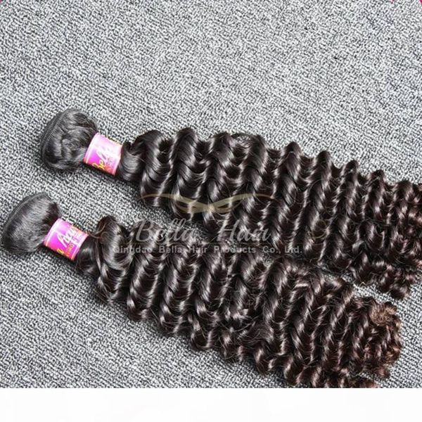 

wholesale 7a peruvian hair extensions 8"-24" human hair weave 10pcs lot natural color deep wave hair weft ing, Black