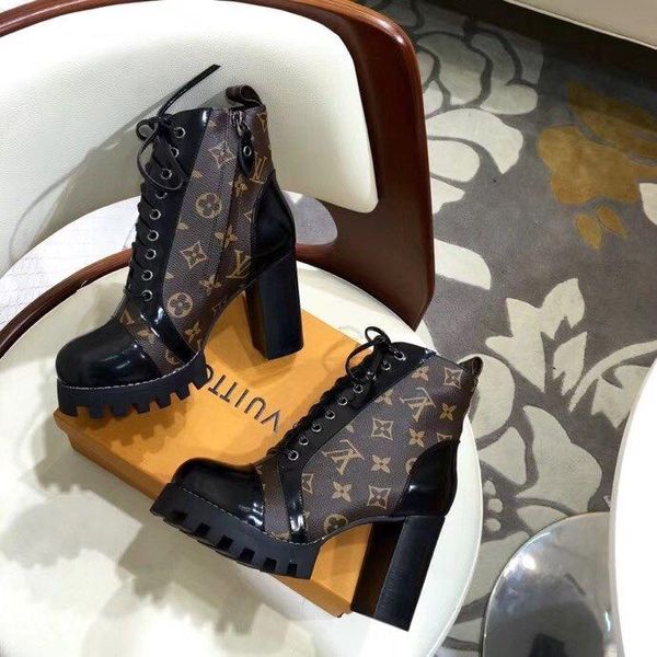 

8 louis vuitton gucci luxurywomen boots fashion casual shoes leather spring autumn black letter quality
