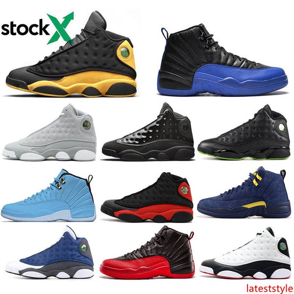 

stock x 12 12s men basketball shoes flu game game royal taxi flu cap and gown 13 bred mens trainers ports sneakers 7-13