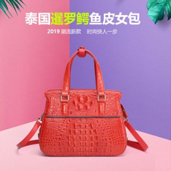 

dongou thailand crocodile handbag fashion single shoulder bag worn genuine leather ladies handbags