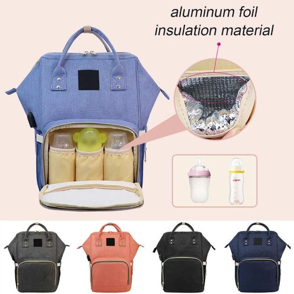 

usb mummy maternity diaper bag large nursing travel waterproof backpack designer stroller baby bag baby care nappy backpack