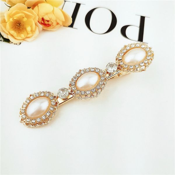 Sale Fine Fashion Pearl Rhinestone Hair Clip For Women Barrette