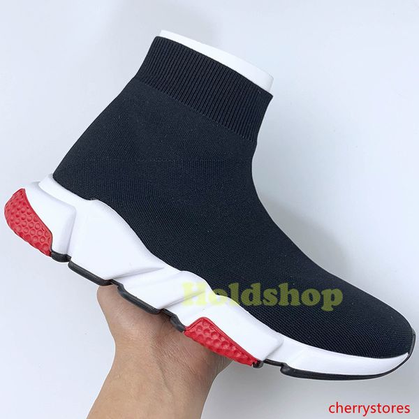 

дешевые дизайнерские скорость тренер роскошные повседневная обувь черный белый красный блеск плоские модные носки сапоги кроссовки модные кр