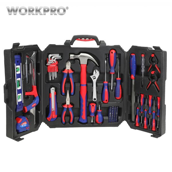 

workpro 2019 new 77pc tool set for home repair household tool kits screwdrivers pliers scissor knife hammer