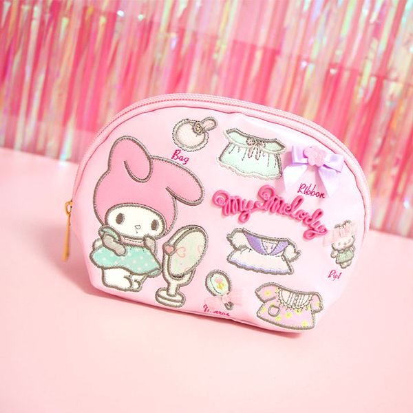 

мультфильм hello kitty my melody pu косметичка для женщин моя мелодия хранения макияж девушка коробка для девочки подарок