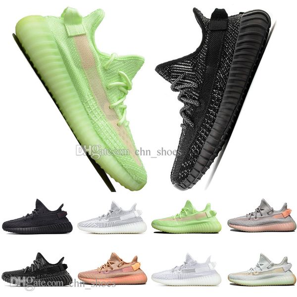 

drop shipping kanye west clay v2 static reflective glow in the dark mens running shoes hyperspace true form women sports designer sneakers