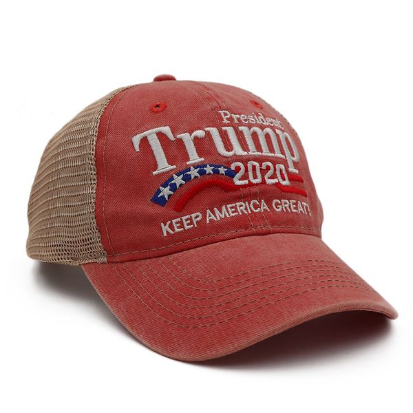 

fashion koep new donald trump 2020 cap washed mesh baseball caps keep america great snapback president hat embroidery drop shipping, Black;white